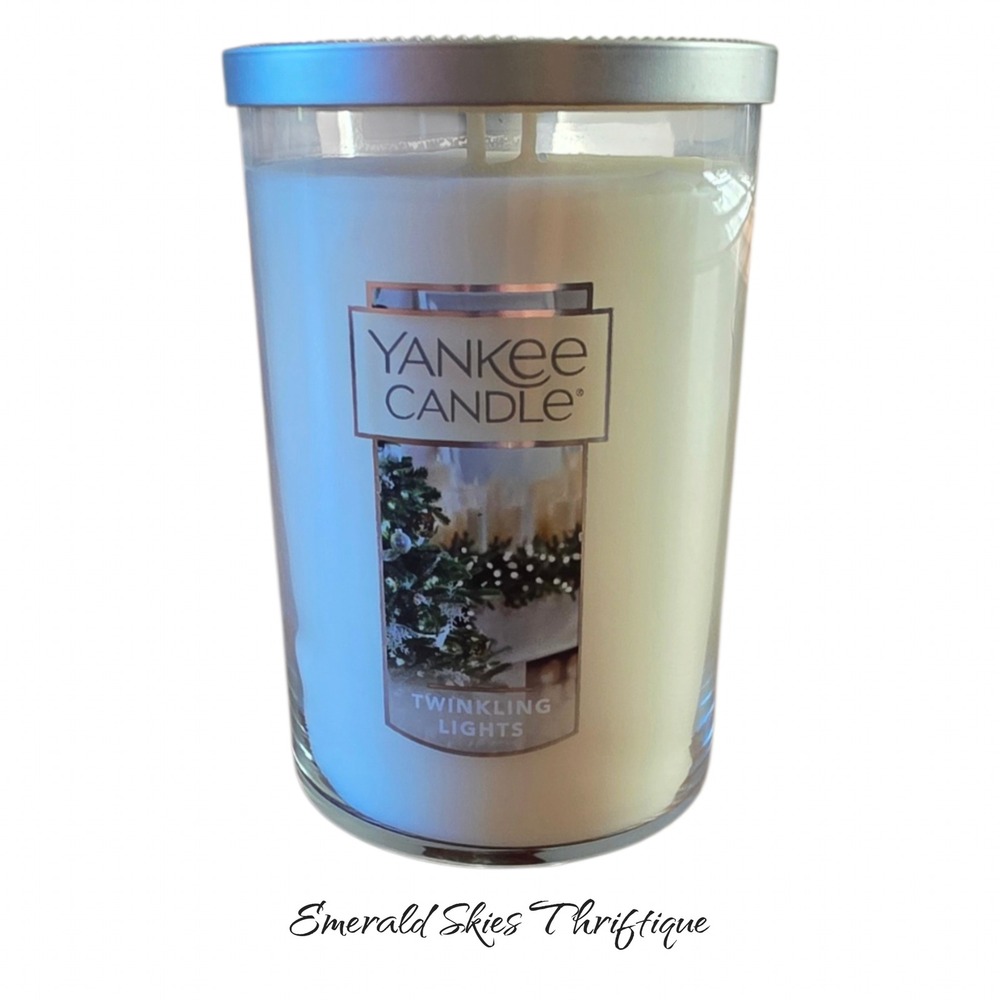 Yankee Candle Twinkling Lights 22oz 2 Wicks new free shipping